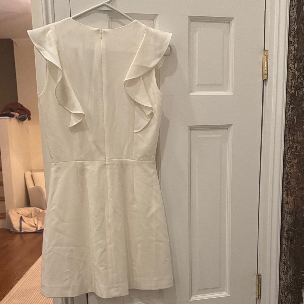 French Connection Cream Ruffle Mini Dress - Picture 5 of 6
